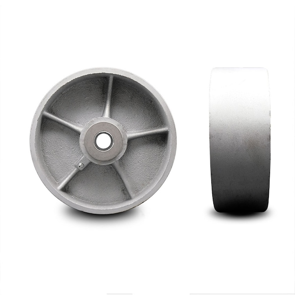 SCC-8" Semi Steel Cast Iron Wheel Only w/Roller Bearing-3/4" Bore -2500 lbs Cpty